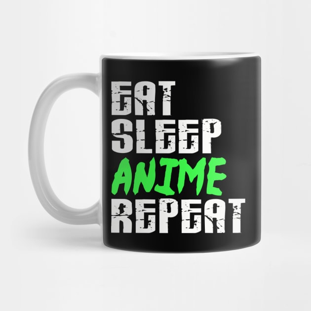 Eat Sleep Anime Repeat | Japanese Animation | T-Shirt Gift by MerchMadness